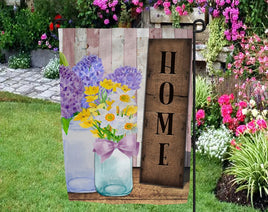 TSS Home Mason Jar Floral Garden Flag sublimation design