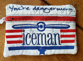 BBE - Iceman Pilot Zipper Wallet bag ith
