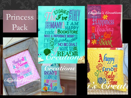 CC Princess Pack Subway Art Embroidery Sayings, Princess Pocket Pillow Sayings, Princess Reading Pillow Verses