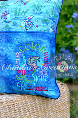 CC Color Your World Embroidery Saying