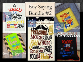 CC Boy Saying Bundle 2 Subway Art Embroidery Saying, Boy Pocket Pillow Saying, Boy Reading Pillow Verse