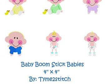 TIS Baby Boom Stick Kids Embroidery Set