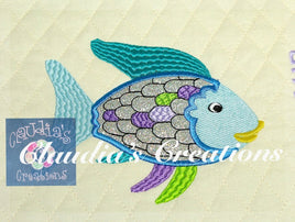 CC Colorful Fish Appliqué Embroidery Design