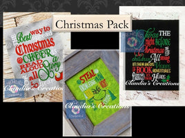 CC Christmas Pack Subway Art Embroidery Saying