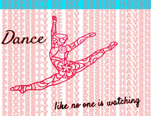 MDH Dance like No One is Watching Zentangle SVG