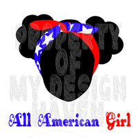 MDH All American Girl Curly SVG