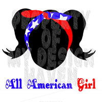MDH All American Girl Straight Hair SVG