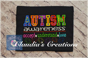 CC Autism Awareness Embroidery Saying