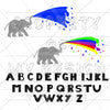 MDH Elephant Spraying Font SVG