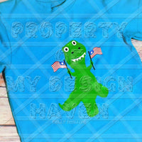 MDH Dinosaur Waving Flags SVG