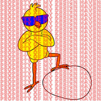 MDH Cool Hipster Chick Easter Design SVG