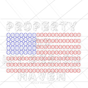 MDH Baseball Softball American Flag SVG