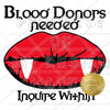 MDH Blood donors need Halloween Vampire Lips design SVG Nurse