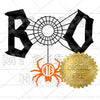 MDH Boo Spider Web Monogram SVG