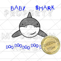 MDH Adorable Baby Shark Brother Boy Sister Girl Set SVG