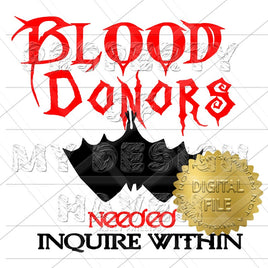 MDH Blood donors need Halloween Bat design SVG Nurse