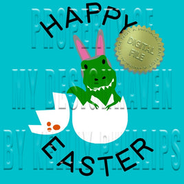 MDH Happy Easter Dinosaur SVG