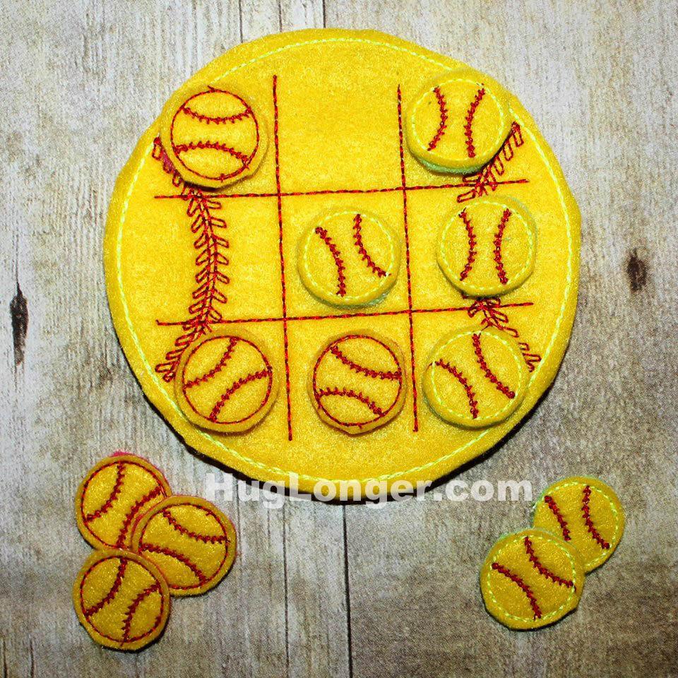 Tic Tac Toe Football Embroidery Design