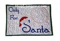 HL ITH Santa Mug Rug embroidery file HL1091 Christmas Holiday Santa hat