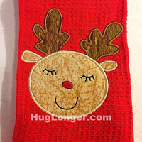 HL Appliqué Baby (girl) Deer embroidery file HL 1051 Christmas Holiday