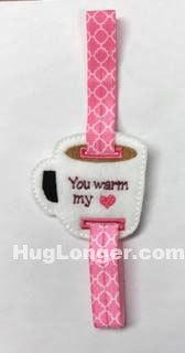 HL ITH Coffee Tea Cup Bookmark Slide HL2014 embroidery file