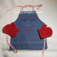ITH 18 Inch Doll Apron and Oven Mitts HL1098 embroidery file