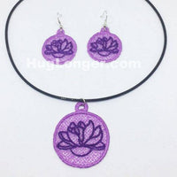 HL FSL Lotus Jewelry Set HL2047 embroidery file