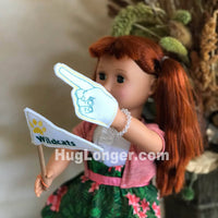 ITH 18 inch doll Sports Fan Hand and Banner HL2063 embroidery files