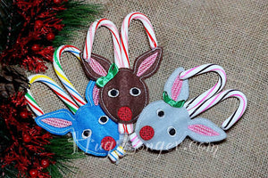 HL ITH Candy Cane Holder Deer HL2093 embroidery file
