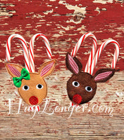 HL ITH Candy Cane Holder Deer HL2093 embroidery file