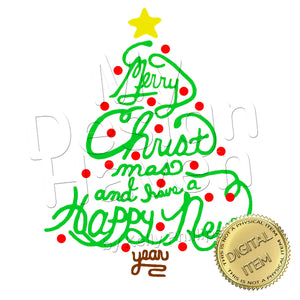 MDH Merry Christmas Tree SVG