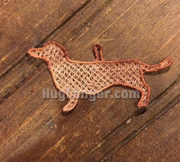 Free Standing Lace In The Hoop Dachshund/Weiner Dog Ornament Digital Design File for embroidery macine