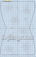HL In The Hoop burp cloth snowflakes digital embroidery file