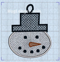 HL Free Standing Lace Snowman Ornament Digital Embroidery File