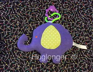 HL In The Hoop Elephant Stuffie embroidery pattern