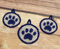 Free Standing Lace Paw Jewelry embroidery file