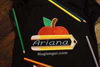 HL Applique Apple and Pencil split design embroidery file