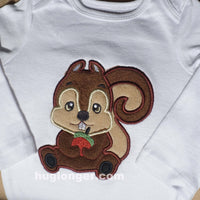 HL Applique Baby Squirrel embroidery file