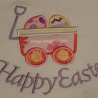 HL Applique Easter Wagon HL embroidery file boy girl design