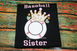 HL Applique Baseball Crown Embroidery File HL1009