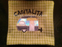 HL Applique Camper embroidery file HL1027 trailer little camper camping vacation