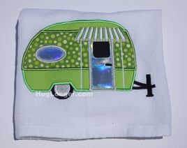HL Applique Camper embroidery file HL1027 trailer little camper camping vacation