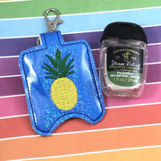 DBB Pineapple Hand Sanitizer Holder Snap Tab Version In the Hoop Embroidery Project 1 oz BBW for 5x7 hoops