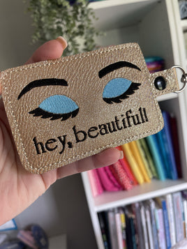 DBB Gorgeous Eyes Double Sided Luggage Tag Design for 5x7 Hoops