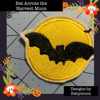DBB Bat Across the Harvest Moon Embroidery Design