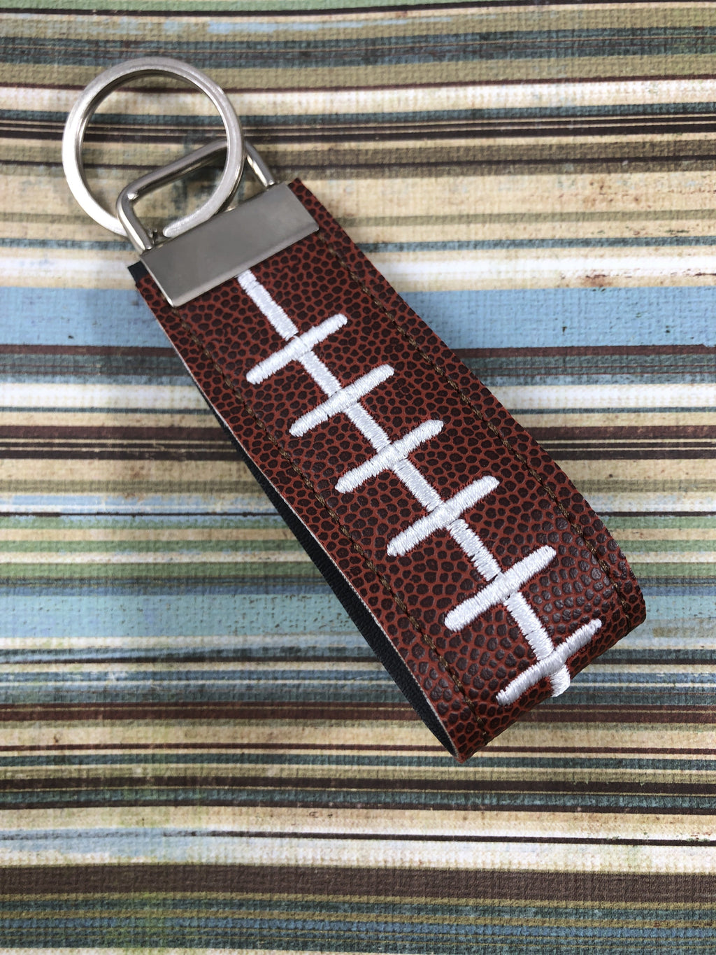 DBB Football Stitching Wristlet Keyfob or Decorative Strap