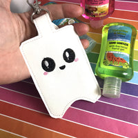 DBB NEW SIZE Cute Kawaii Face Hand Sanitizer Holder Snap Tab Version In the Hoop Embroidery Project 3 oz DT for 5x7 hoops