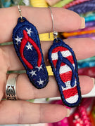 DBB FSL All American Flip Flop Earrings - In the Hoop Freestanding Lace Earrings