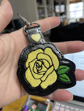 DBB Filled Rose snap tab embroidery design