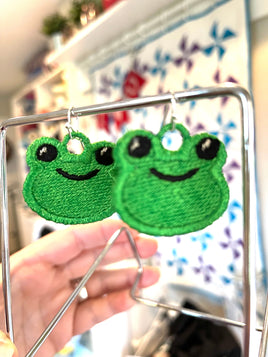 DBB Froggy Face FSL Earrings - In the Hoop Freestanding Lace Earrings